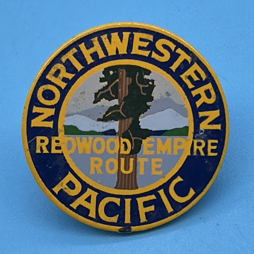 Northwestern Pacific Redwood Empire Route Railroad Pin Back - Sundance Pins